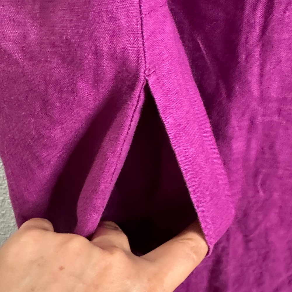 J Jill linen Purple Sleeveless Button-Down maxi Dress 2x travel casual outing - Picture 7 of 9